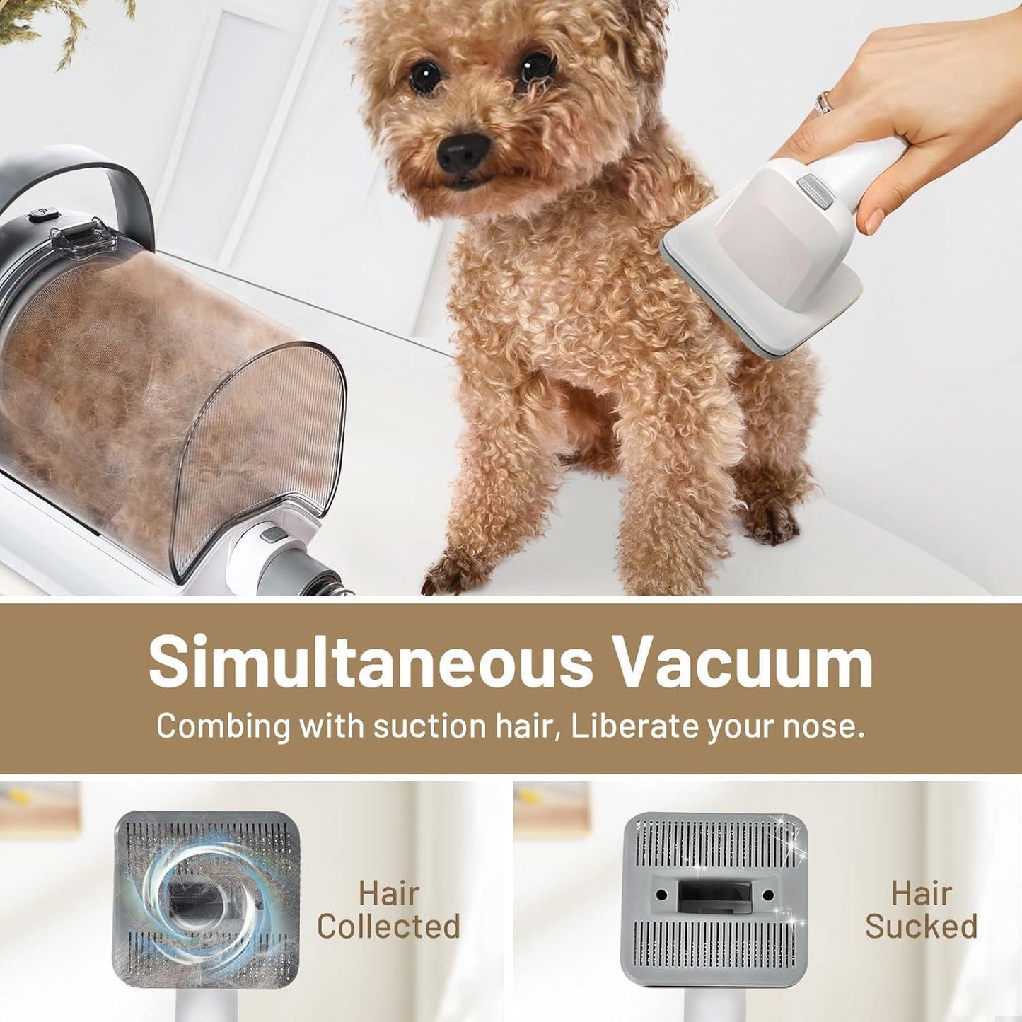Dog Grooming Kit Pet Hair Cleaning Low Noise Vacuum Cleaner And Various Tools