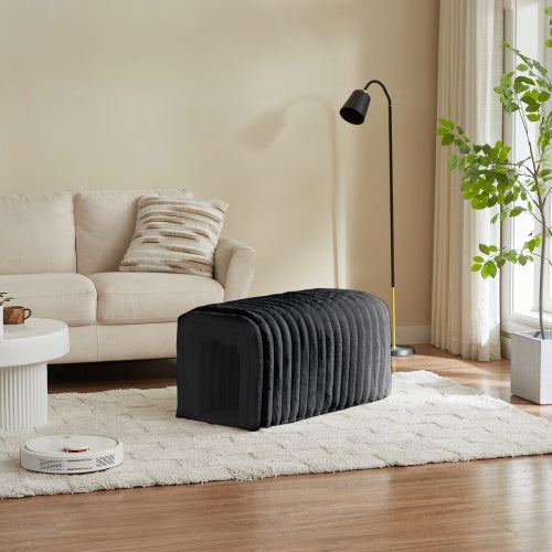 Ottoman Storage Bench Pet Supplies Corduroy Bench Cat's Nest To Hide For The Living Room, Entryway And Bedroom