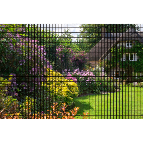 24inch X 50ft Black Vinyl Coated Hardware Cloth 2 X 3 16Ga Welded Wire Mesh Fence, PVC Coated Welded Chicken Wire Fencing, Metal Garden Plant Fencing, For Chicken Coop And Home Improvement