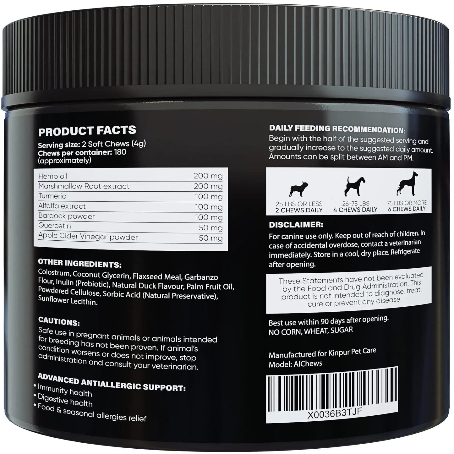 Natural Dog Allergy Chews With Omega Probiotics Apple Cider Vinegar Dog Allergy Relief Supplement Helps With Hot Spots Itchy Skin Seasonal And Food Dog Allergies 180 Allergy Chews For Dogs