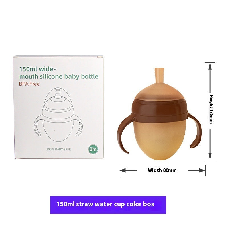 Simple And Portable Baby Weaning Tool Silicone Bottle