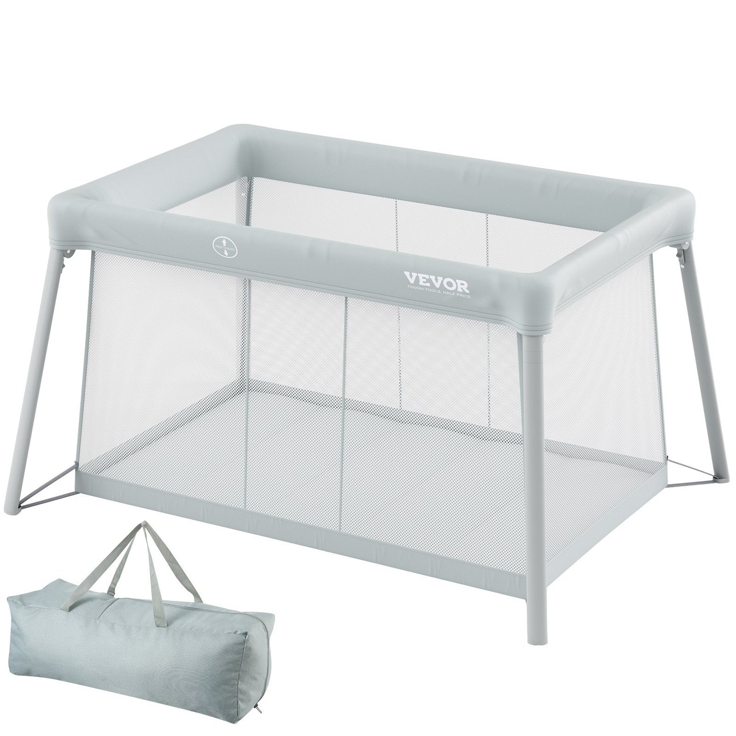 VEVOR Baby Travel Crib And Play Yard Folding Baby Playpen With Soft Mattress Pad