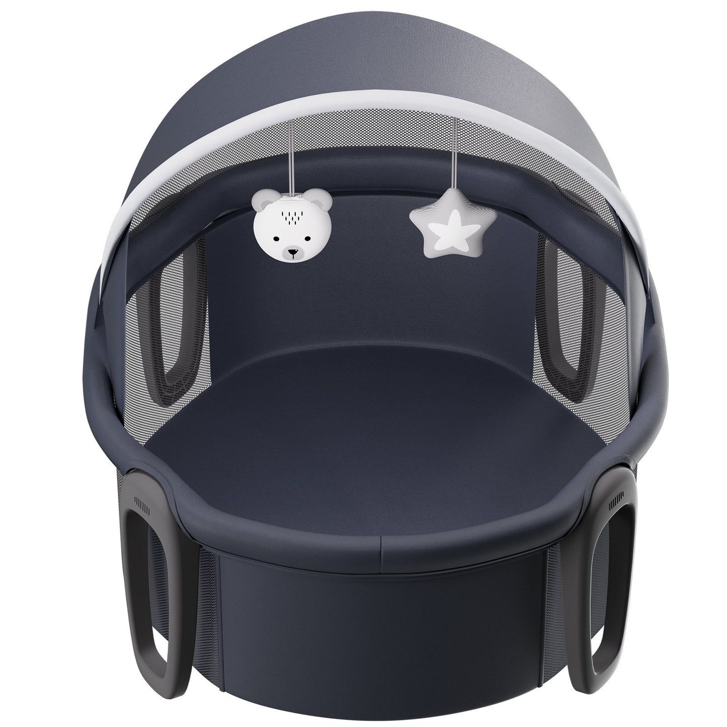 VEVOR Portable Baby Bassinet On-The-Go Folding Baby Dome With Canopy And Toys