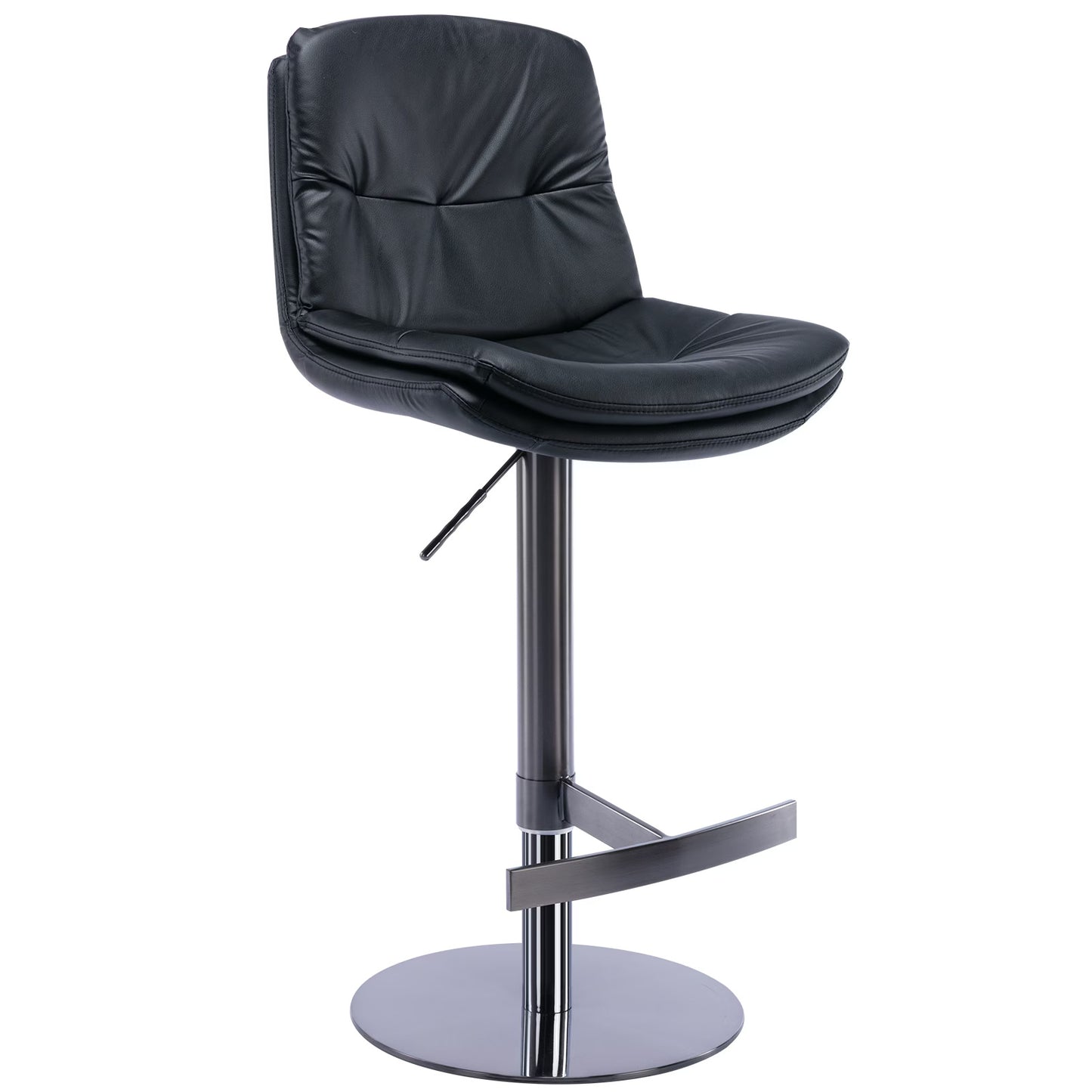 Metallic Leather Bar Stool