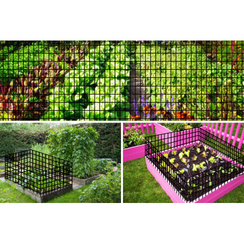 24inch X 50ft Black Vinyl Coated Hardware Cloth 2 X 3 16Ga Welded Wire Mesh Fence, PVC Coated Welded Chicken Wire Fencing, Metal Garden Plant Fencing, For Chicken Coop And Home Improvement