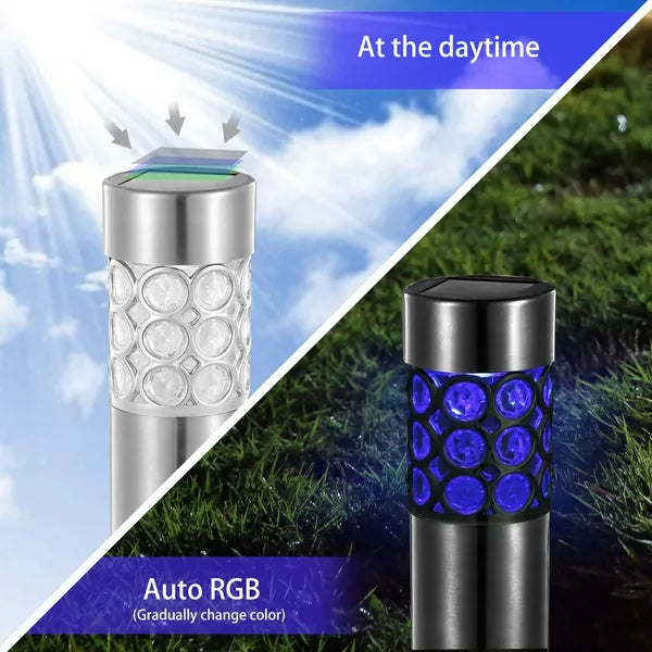 6 Pack Outdoor Solar Light IP44 Waterproof RGB Garden Lamp Landscape Lawn DEcor Light By Kacuyelin Boutique Store