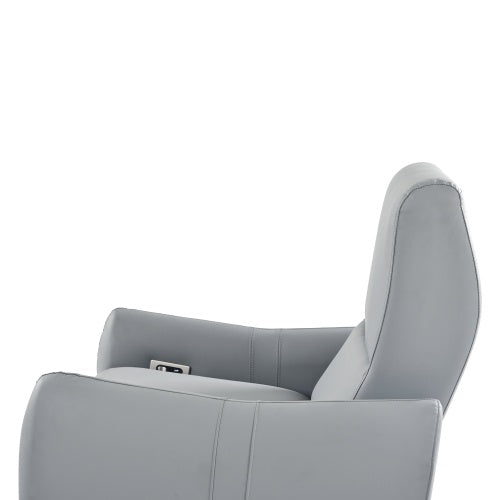 Wall Hugger Recliner,Power Recliner Chair,Electric Recliner For Living Room,PU Leather Reclining Armchair For Small Space,Reclining Sofa For Bedroom Apartment RV,with USB Port