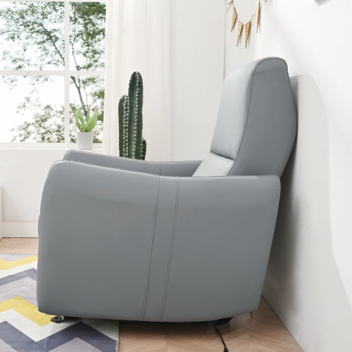 Wall Hugger Recliner,Power Recliner Chair,Electric Recliner For Living Room,PU Leather Reclining Armchair For Small Space,Reclining Sofa For Bedroom Apartment RV,with USB Port