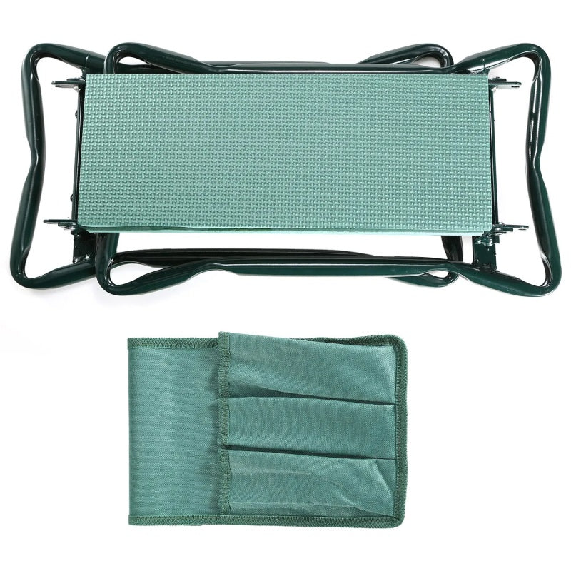 Foldable Garden Kneeler Seat With Kneeling Soft Cushion Pad Tools Pouch Portable Gardener