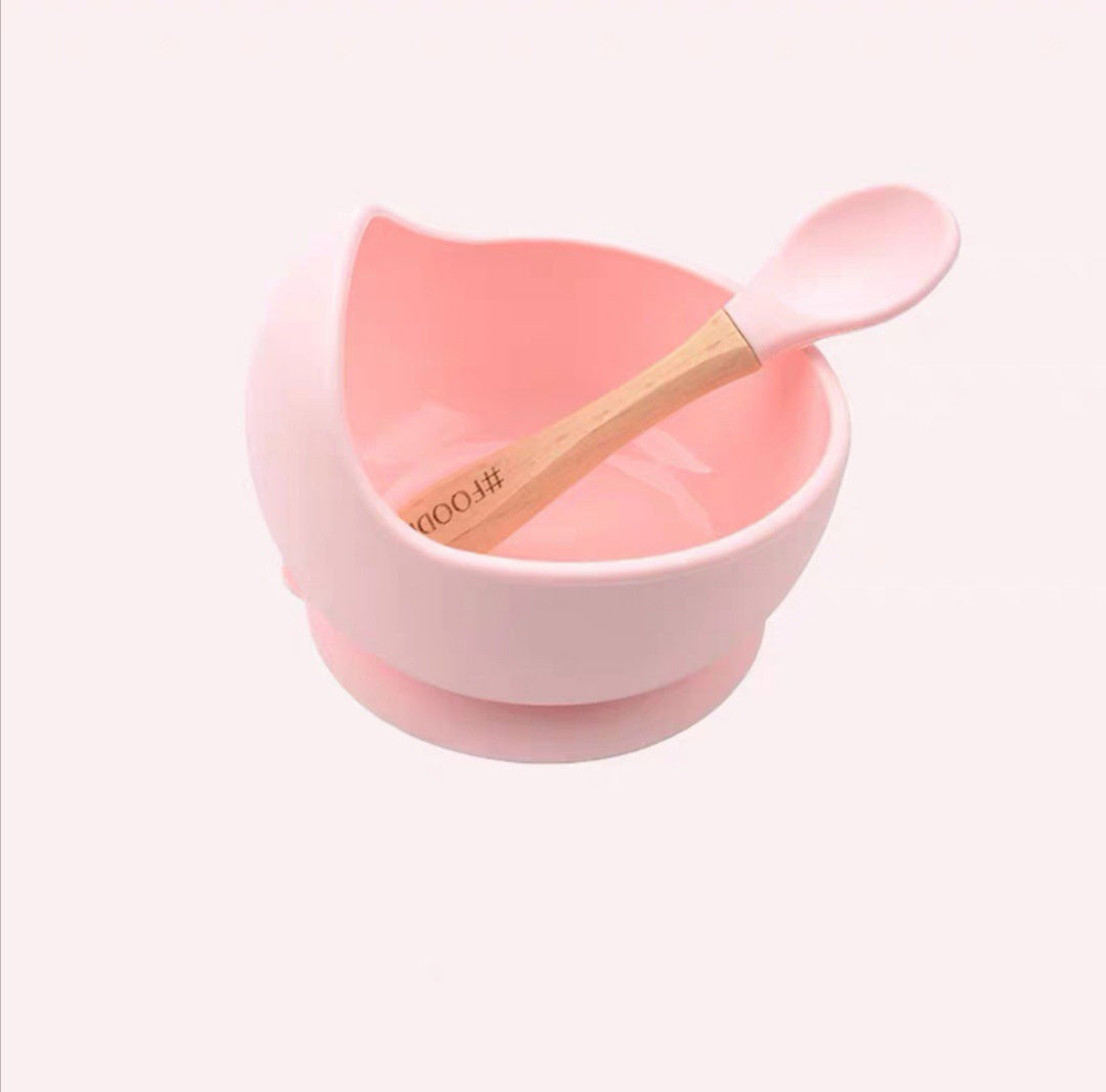 Baby Silicone Suction Cup Complementary Food Bowl Set