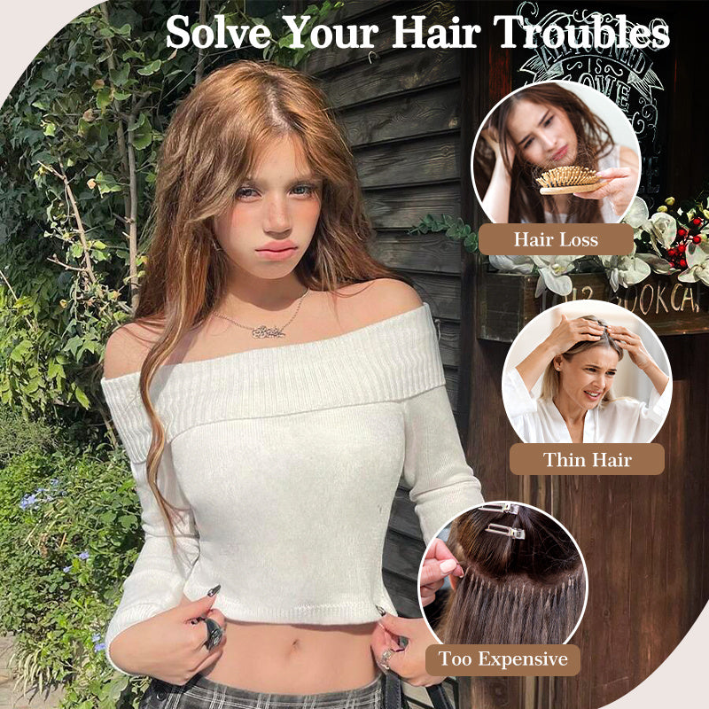Holdbalance Straight Clip In Hair Extensions 24inch Hair Extensions For Women 6PCS Long Soft Synthetic Natural Hairpieces