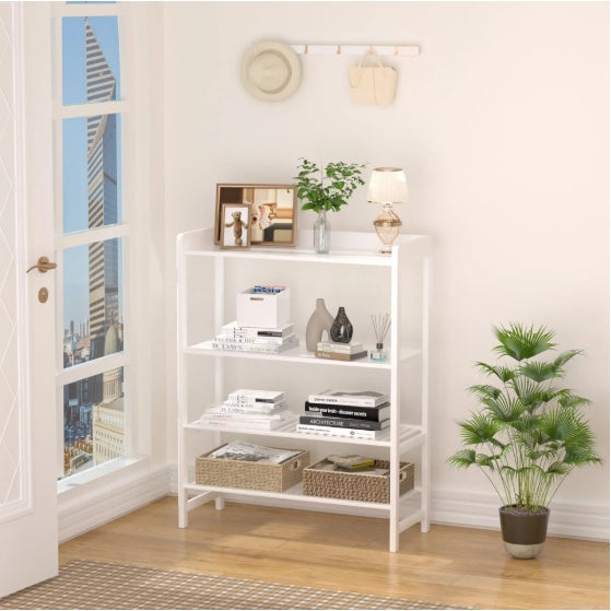 Sofa Table, Bamboo Console Table, 4-Tier Narrow Side Table With Open Shelves, Foyer Table Plant Stand For Entryway, Hallway, Kitchen, Living Room, Balcony And Bedroom