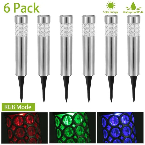 6 Pack Outdoor Solar Light IP44 Waterproof RGB Garden Lamp Landscape Lawn DEcor Light By Kacuyelin Boutique Store