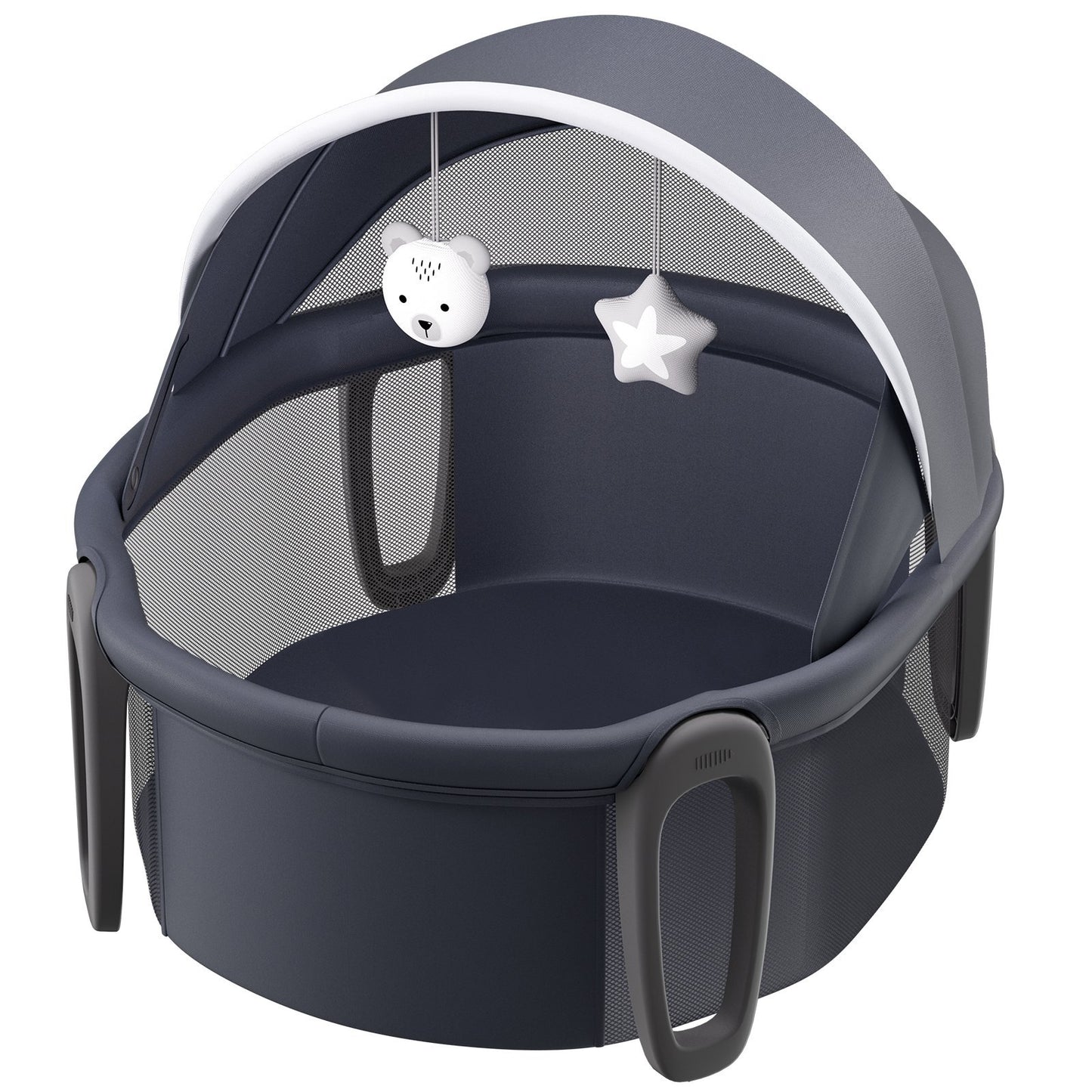 VEVOR Portable Baby Bassinet On-The-Go Folding Baby Dome With Canopy And Toys