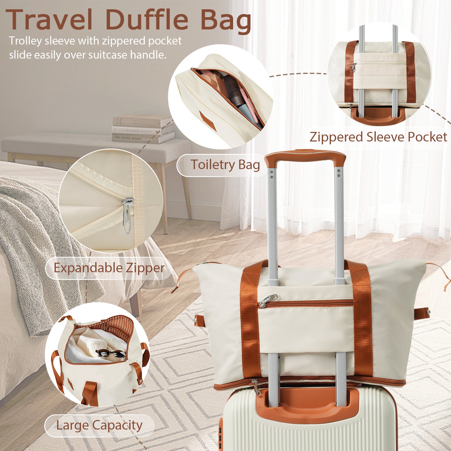 Hardshell Luggage Sets 3 Piece Carry-on Suitcase Double Spinner Wheels With TSA Lock