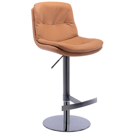 Metallic Leather Bar Stool