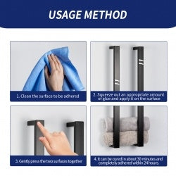 Jaysuing Nail-free Adhesive, Household Hardware Auxiliary Adhesive Glass Shelving Adhesive Hole Free Nail-free Adhesive