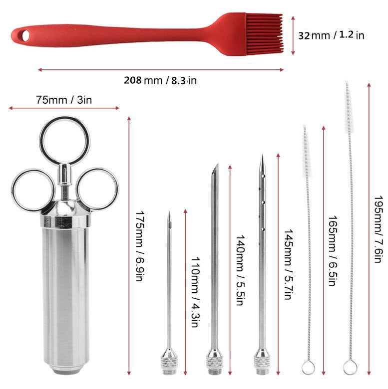 Stainless steel seasoning turkey steak syringe