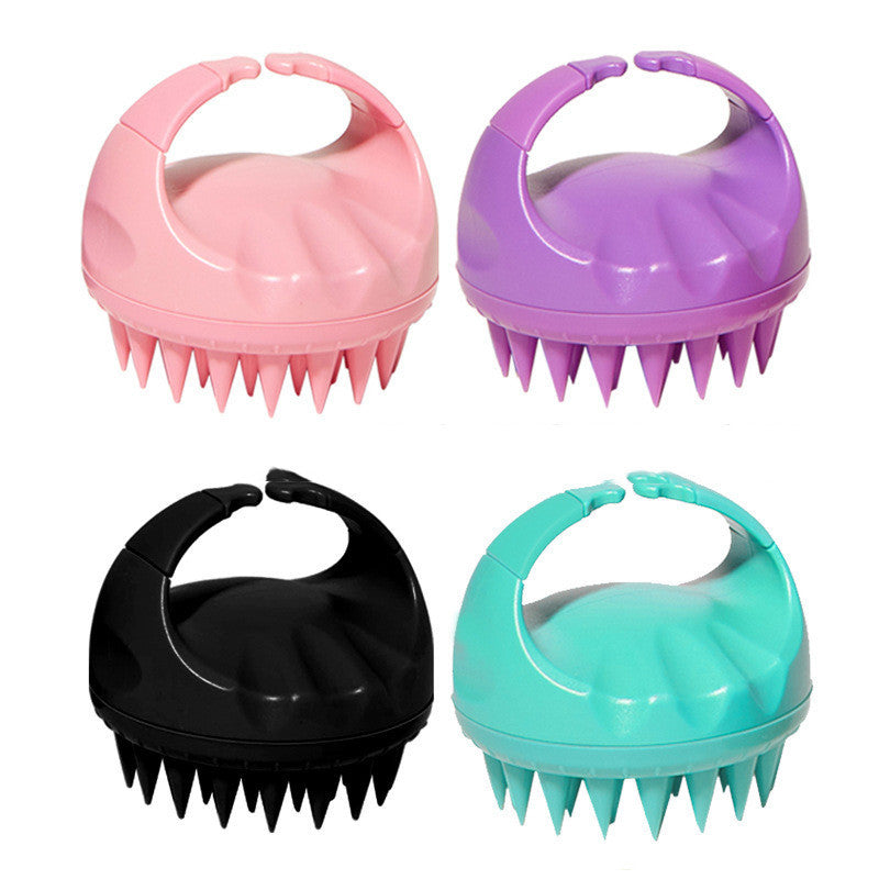 Factory Direct Sales Amazon Hot Sale Hand-held Silicone Shampoo Brush Massage Brush Shampoo Comb Bath Massage Tool