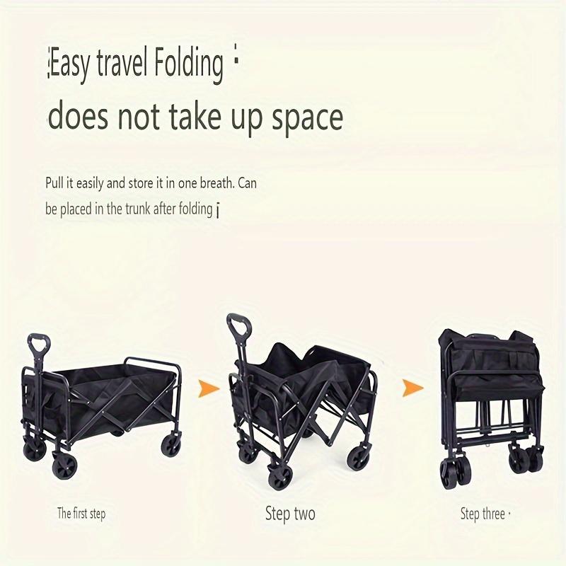 Heavy Duty Folding Multipurpose Camping Trolley - Multipurpose Camping And Beach Trolley - Durable Folding Design For Outdoor Adventures, Garden Picnics And All-terrain Smooth Mobility