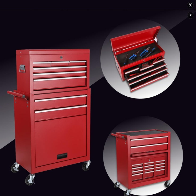 8 DRAWERS TOOL CABINET COMBO