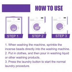 EELHOE Lavender Laundry Perfume Beads For Laundry Decontamination Cover Soft Long-lasting Perfume Beads