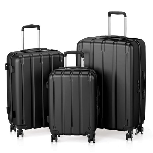 Three In One Set With Vertical Stripe Pattern ABS PC Luggage, 20in, 24in, 28in ABS