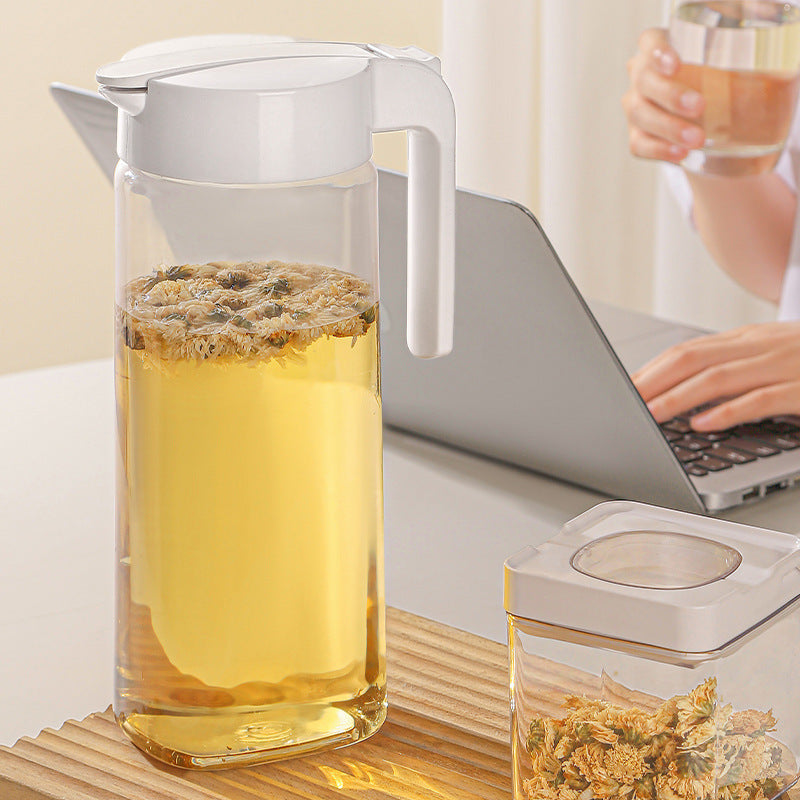 Press Type Plastic Cold Water Jug Large Capacity Fruit Juice Tea Drinking Cup