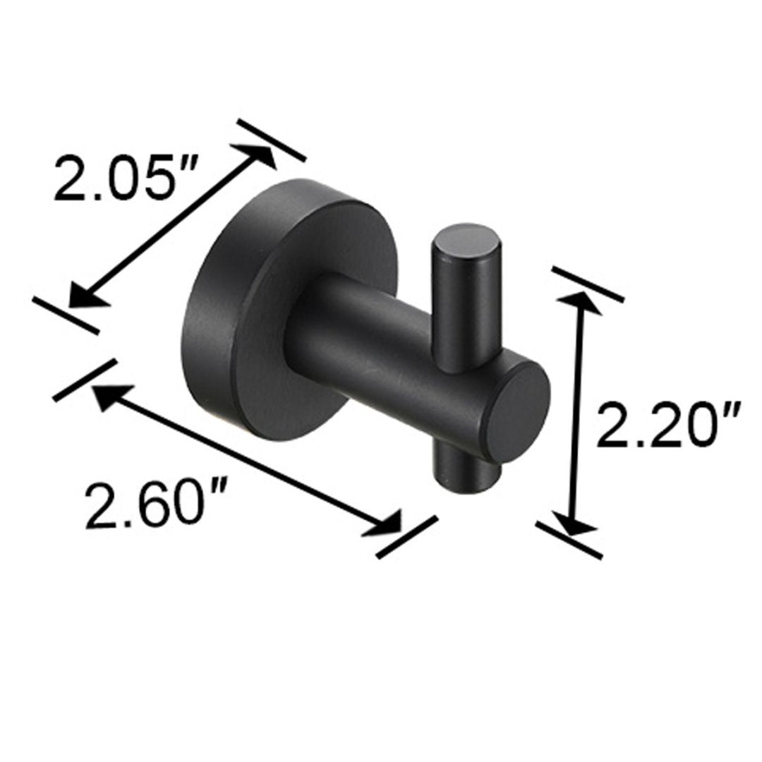 Round Base Wall Hanging Hook With Screws- Matte Black Hook, 4 Pack, For Entry Shoe Cabinet, Wardrobe Bathroom Bedroom Furniture Hardware