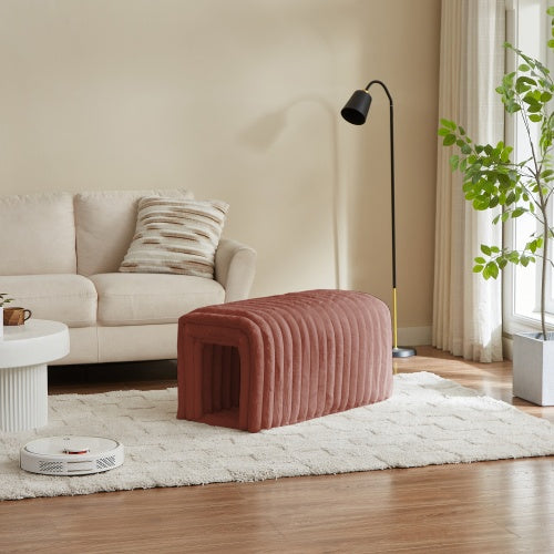 Ottoman Storage Bench Pet Supplies Corduroy Bench Cat's Nest To Hide For The Living Room, Entryway And Bedroom