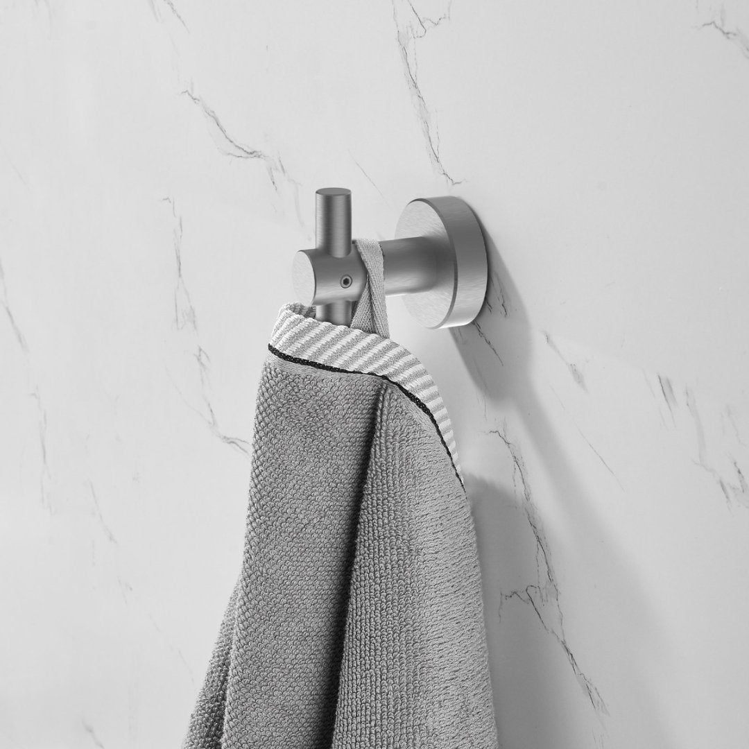Round Base Wall Hanging Hook - Gun Grey Hook, 2 Pack, For Entry Shoe Cabinet, Wardrobe Bathroom Bedroom Furniture Hardware