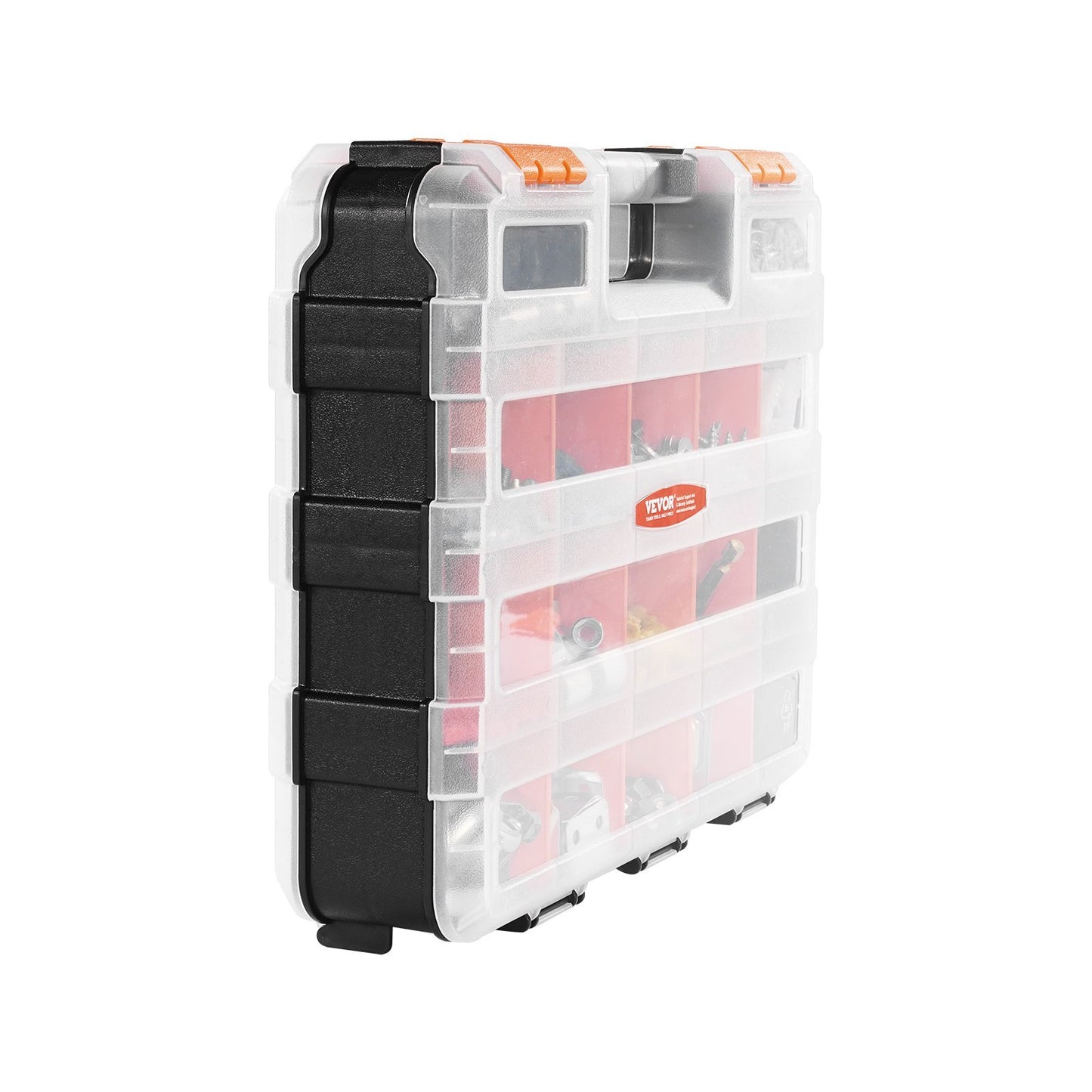 Two-sided Small Parts Organizer 34-Compartment Double-Sided PP Hardware Organizer Box