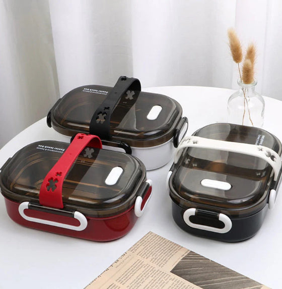 Stainless Steel Insulated Lunch Box Layer By Layer Sealed Rectangular Bento Box