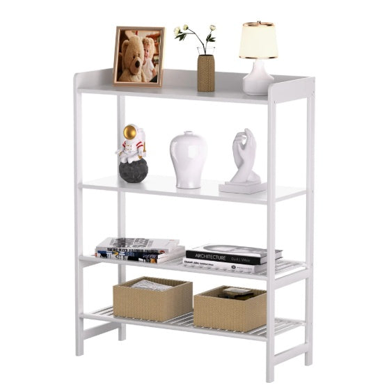 Sofa Table, Bamboo Console Table, 4-Tier Narrow Side Table With Open Shelves, Foyer Table Plant Stand For Entryway, Hallway, Kitchen, Living Room, Balcony And Bedroom