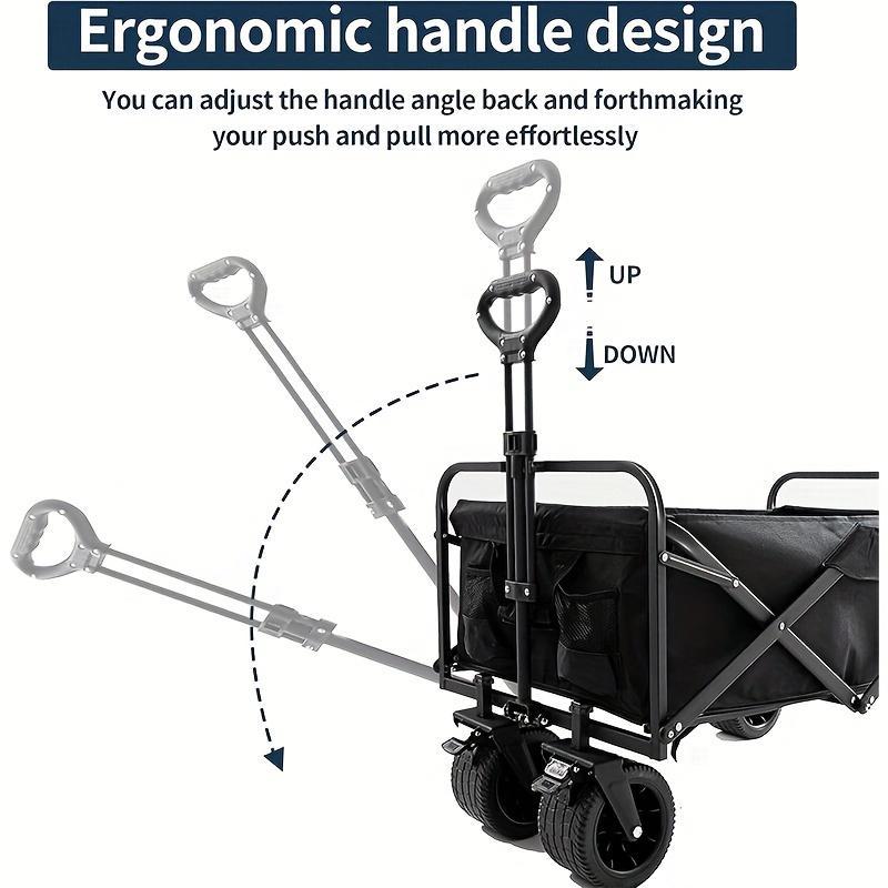 Heavy Duty Folding Multipurpose Camping Trolley - Multipurpose Camping And Beach Trolley - Durable Folding Design For Outdoor Adventures, Garden Picnics And All-terrain Smooth Mobility
