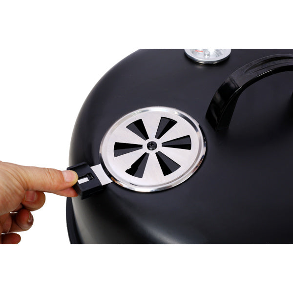 Charcoal Smoked Grill, Outdoor Cooking, 16 Inch Vertical Smoker Portable Grill Suitable For Camping, Black