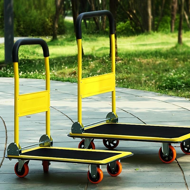 Four-wheel Folding Household Trolley, Silent Rubber Wheels And Foldable Plastic Wheels, Durable And Portable, Suitable For Cargo Handling And Moving