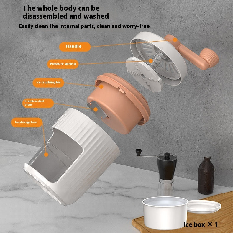 Visual Hand Block Shaving Machine Mini Slush Machine Small Ice Crusher