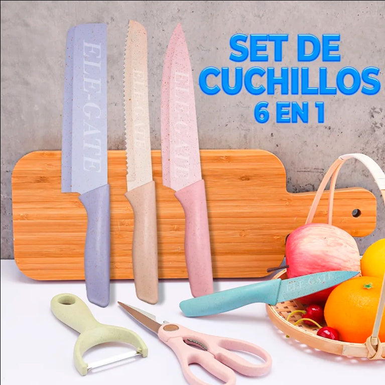 Colorful Stainless Steel Kitchen Knife Set