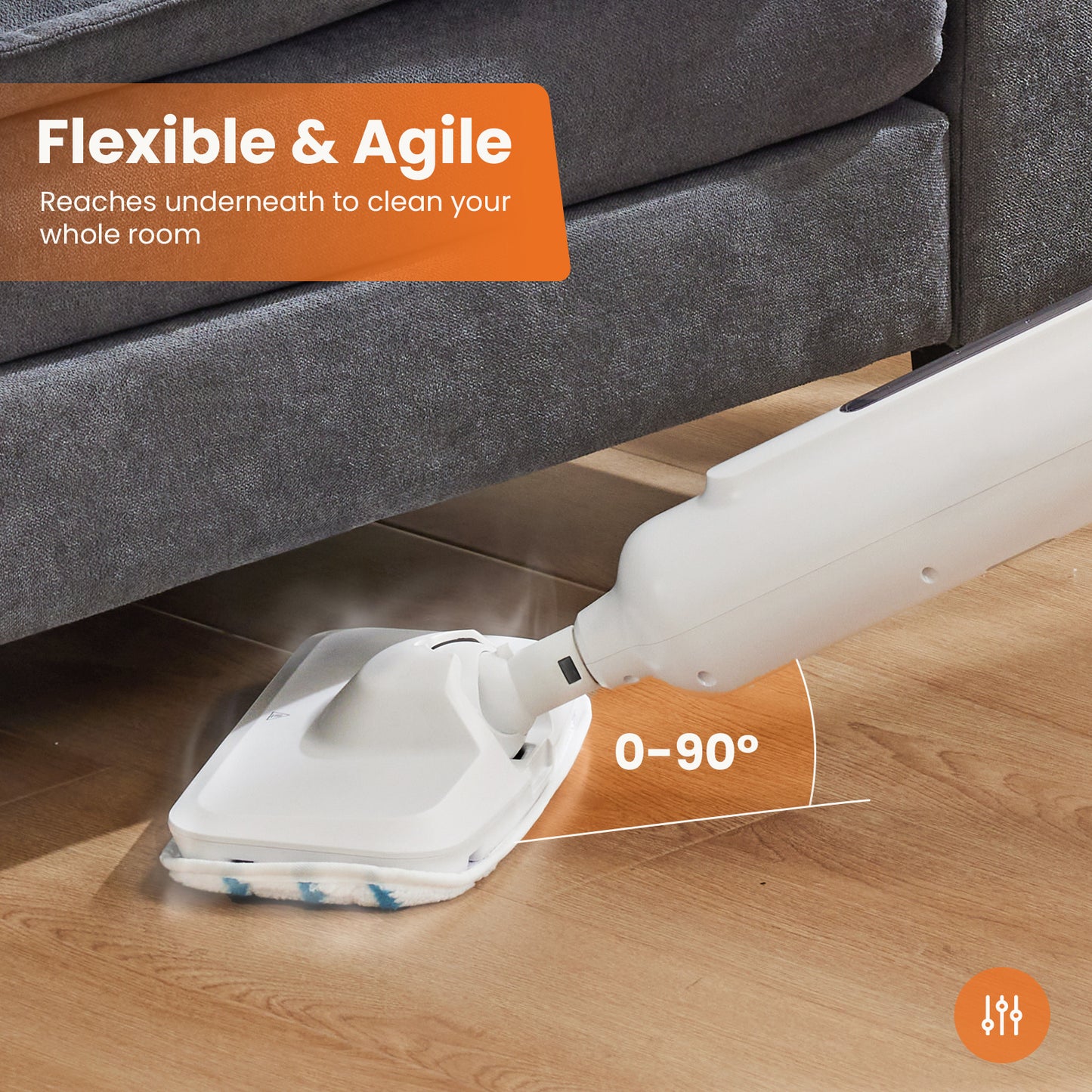 Steam Mop For Floor Cleaning,Lightweight Floor Steamer Cleaner For Hardwood-Tile-Laminate Floors Carpet, 2 Washable Pad