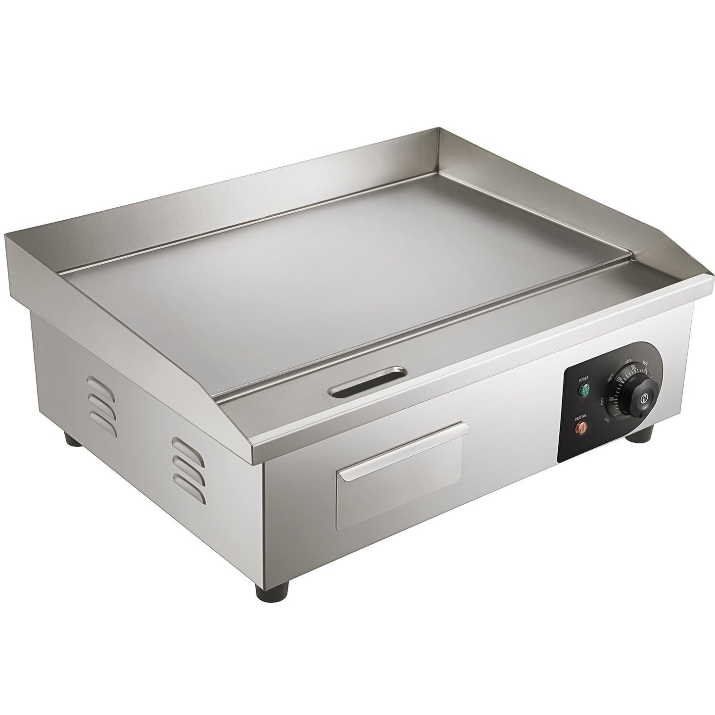 VEVOR ,1600W Countertop Flat Top  Steel Teppanyaki Grill With Iron Cooking Plate Adjustable Temp Control 2 Shovels & Brushes, 110V