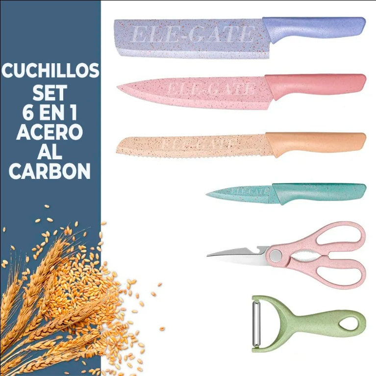 Colorful Stainless Steel Kitchen Knife Set