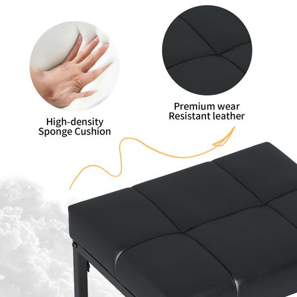 2 Sheets, Faux Leather Makeup Stool