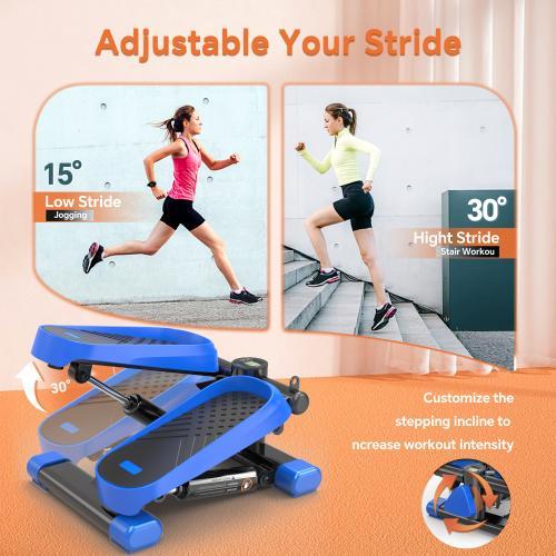 Home Office 330lb Weight Capacity Mini Stepper With Resistance Band And LCD Display