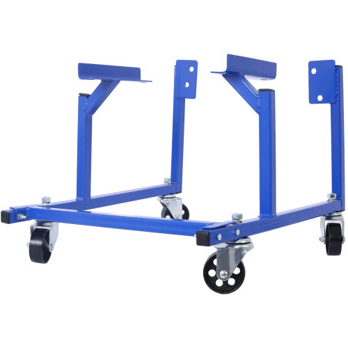 Engine Cradle With Wheels Powder Coat 3in Heavy Duty Steel Construction Wheels   LBS Capacity Storage Hardware Included Easy Assembly  Small Block Ford