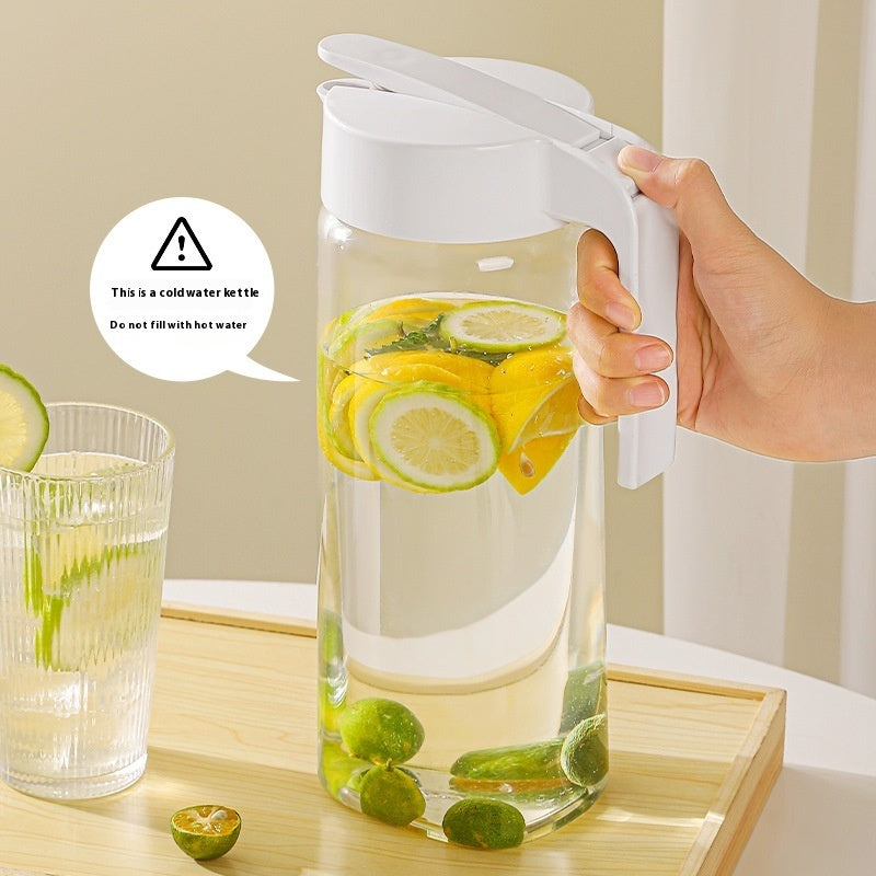 Press Type Plastic Cold Water Jug Large Capacity Fruit Juice Tea Drinking Cup