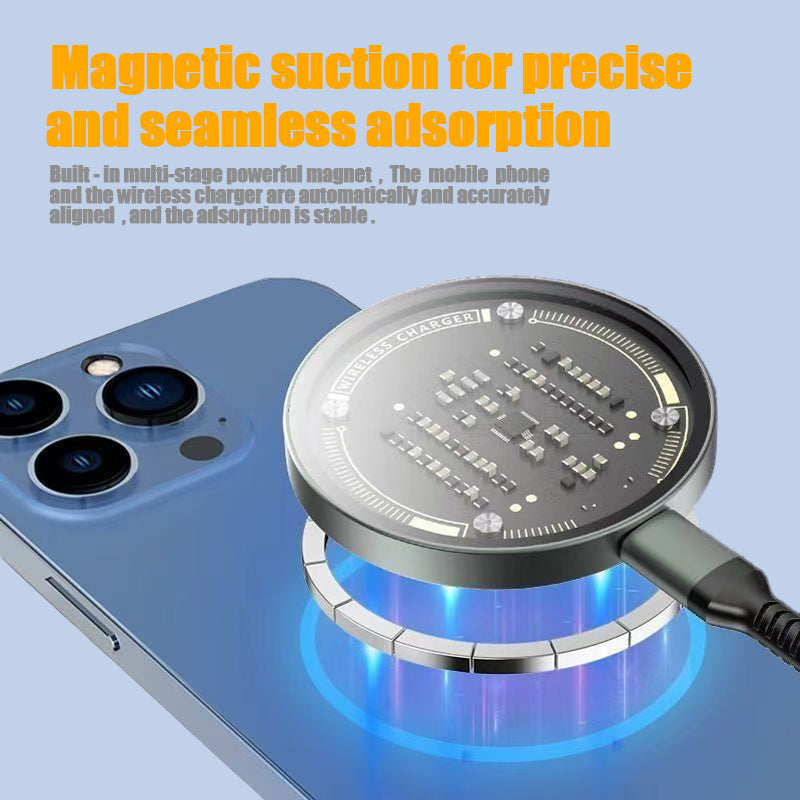 Qi2 Wireless Charger 15W Magnetic Wireless Fast Charging Is Suitable For 12-16PG Mobile Phone Models