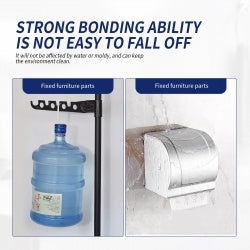 Jaysuing Nail-free Adhesive, Household Hardware Auxiliary Adhesive Glass Shelving Adhesive Hole Free Nail-free Adhesive