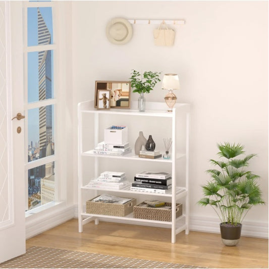 Sofa Table, Bamboo Console Table, 4-Tier Narrow Side Table With Open Shelves, Foyer Table Plant Stand For Entryway, Hallway, Kitchen, Living Room, Balcony And Bedroom