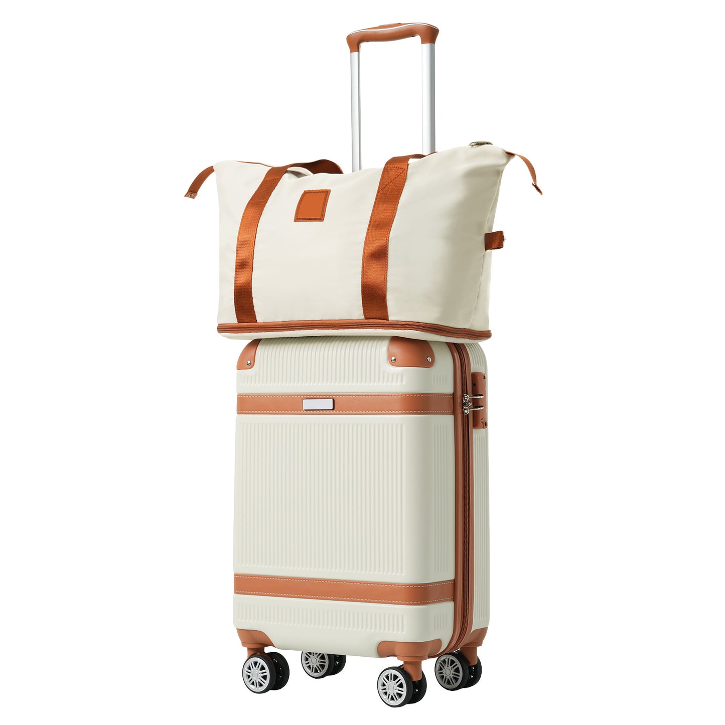 Hardshell Luggage Sets 3 Piece Carry-on Suitcase Double Spinner Wheels With TSA Lock